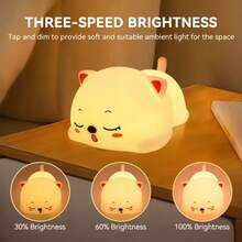 LED Creative Cute Kitten Nightlight Girl Cartoon Cat Doll Decomp - Multicolor - View 8