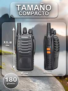 2PZ Dos walkie-talkies manos libres UHF 888S: un método de comunicación eficiente y práctico. - 2 PZ - Ver 3