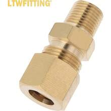 LTWFITTING Kit surtido de tubos OD 1/8 3/16 1/4 5/16 3/8 x 1/8 NPT macho de laton (paquete de 40) - 183161451638x18 - Ver 3