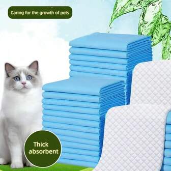 10片/20片/50片装大号狗狗尿垫 - 加厚防漏速干吸水训练垫，适用于幼犬、成犬、笼子、室内外使用 - 易于清洁的纹理表面，经久耐用，宠物主人必备