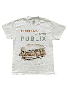 Graphic Cotton T-Shirt Cozy Publix Shirt, Pub Sub Vintage StyleShirt, Publix Sub Fans, Floridas FavoriteGrocery Store, Florida SupermarketMenswear Top Underwear Tshirt StreetwearT-Shirt Y2K,Oversize Plus Size Men's S To 5XL,Summer Tee - 白色 - 查看 9