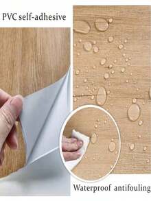 1 Roll Wood Grain Peel And Stick Wallpaper Self Adhesive Rustic Removable Contact Paper Plank For Countertop Cabinets Vinyl Film - Camel - View 7