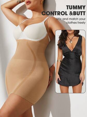 1pc נשים מידות גדולות מחטב ומעצב בטן בקרת נדן שטוח הרזיה מותן מאמן מרים ישבן עיצוב גוף חצאית חלקה PAUKEE