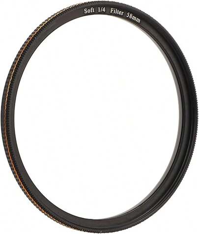 Heayzoki Filtro de Difusión Suave 1/4, Filtro de Lente 1/4 Diffusion Mist Pro Dream Effect, Filtro de Lente de Enfoque Suave, Filtro de Vidrio óptico Esmerilado Mate para Cámara DSLR (67mm)