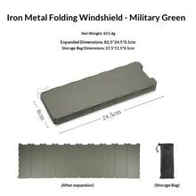 1个便携式折叠挡风板，铁质露营炉挡风板，多面防风罩，户外露营必备 - 彩色 - 查看 12