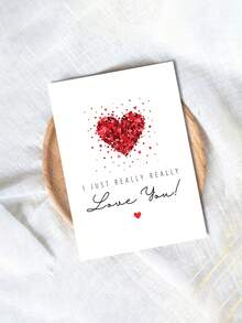 1张“我真的真的爱你”卡片，浪漫情人节及周年纪念卡片，送给她、他、妻子、丈夫 | 内页空白，含信封 - 彩色 - 查看 11