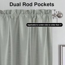 Chyhomenyc Uptown Sage Green Short Curtains 30 Inch Length, Light Filtering Faux Silk Slub Textured Kitchen Curtains, Elegant Short Drapes For Bathroom Bedroom Small Windows, Each 30Wx30L Inch, 2PCS,SageGreen30inchWx30inchLPackof2 - 鼠尾草綠,30吋寬 x 30吋長,2個裝 - 查看 8