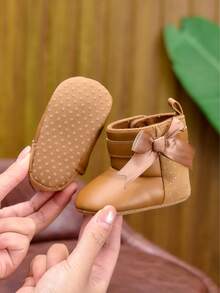 Cute & Comfortable Infant Girl Boots, Soft Bottom Princess Style Toddler Shoes, Holiday Gift For Infant Girls, Suitable For Indoor & Outdoor Wear, Spring/Autumn/Winter