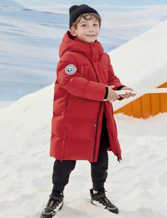 Balabala Kids Down Jacket Unisex Thick Winter Clothing Extreme Cold 2024 New Medium And Long Style Fashion