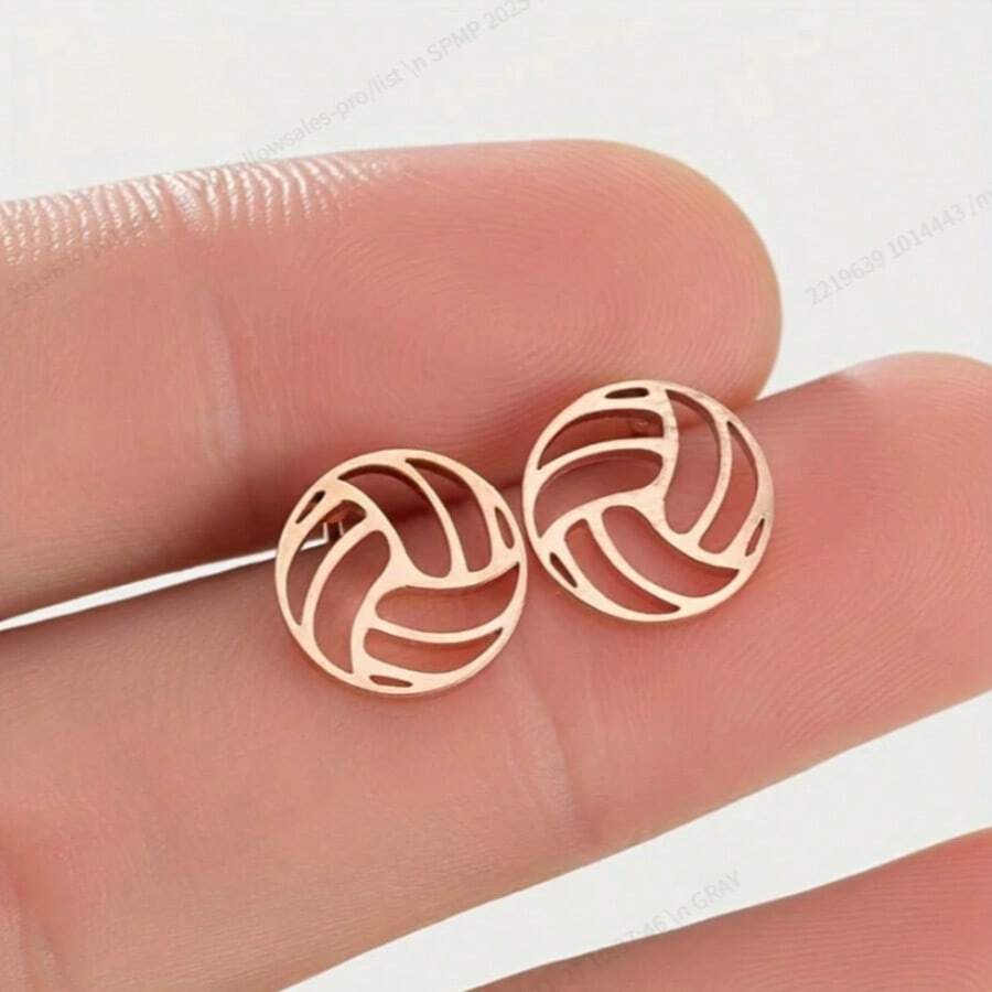 Anting Tusuk Bola Voli Sederhana, Hadiah untuk Pecinta Olahraga - Anting bola voli sederhana - View 1