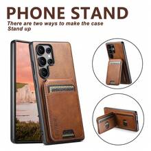 SUTENI, carcasă de telefon de lux din piele ecologică, cu suprafață netedă, cu ceară uleioasă și suport pentru carduri, pentru Galaxy S26Ultra S25Plus S24 S23 S22, pentru rude, prieteni și vârstnici unisex, cadou de sărbători