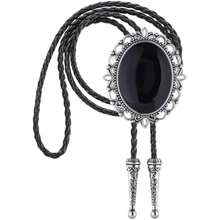 GelConnie Mens Bolo Ties Western Cowboy Tie Necklace Turquoise Wedding Bolo Neck Tie Scorpion Black Silver Bolo Tie For Women(Black Bolo Tie Women) - Nhiều màu - Xem 2