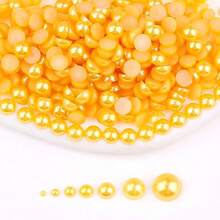 Fancy Multi Colors, 2MM-10MM, 7 Sizes , Flatback Half Round ABS Pearls , Glue On Jewelry Beads Stones Diamond 3D Pattern Design Accessories Glitter Manicure Decal Decorations For Clothes,Bag,Shoes,Cups,Phone Covers,Handicrafts,Diy Trim.