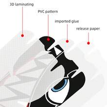 VXM公路自行车曲柄组链轮保护贴防刮贴纸，防水保护膜，适用于山地自行车车身喷漆 - 黑色 - 查看 3