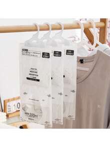 10pcs Hanging Moisture Absorber Bags, 16.91oz Large Capacity - Reusable Dehumidifier For Closets, Wardrobes And Dorms - Prevents Mold And Dampness, Plastic Material, Home Essential, Transparent Resealable Packaging - Multicolor - View 6