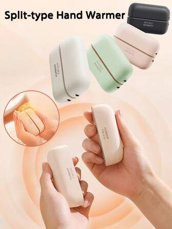 二合一暖手宝，可拆卸暖手宝，可重复使用，可充电 2400mAh 便携式口袋暖手宝，快速加热，3 种温度设置，冬季必备户外暖手宝，也是很棒的万圣节/圣诞节礼物。