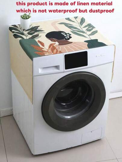 A 1-Piece Green Plant Leaf Pattern Washing Machine Dust Cover Can Prevent Dust And Stains. The Material Is All Polyester And Is Not Waterproof, But It Can Prevent Dust And Stains. It Is Also A Decorative Dust Cover, Which Is Convenient To Use And Clean,Wedding,Y2k,Party