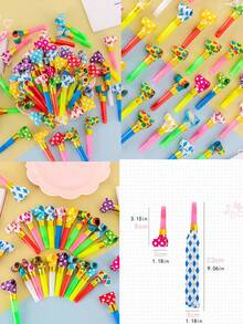 20pcs/10pcs/2pcs Black & Gold Party Cheering Whistles, Christmas & Party Noise Maker Toy Whistles, Christmas - Multicolor - View 9