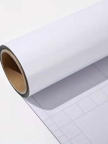 1卷自粘白板/黑板墙贴，带板擦，办公及家居装饰帆布留言板（卷内含刀+白板笔+抹布，可移除贴纸和薄膜卷包装在一起，需要展开薄膜才能看到可移除贴纸）