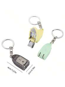 1pc Mini Folding Nail Clippers Keychain, Portable Sharp Nail And Toenail Scissors, Compact Manicure And Pedicure Tools For Easy To Carry - Multicolor - View 3