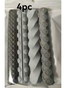 4pcs Textured Silicone Pencil Grips, Sensory Pen Sleeves For Stress Relief, Suitable For Office, Drawing, Writing To Alleviate Pressure From Handwriting And Painting