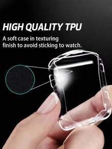 4 pièces Étui de protection pour série S10, étui de protection transparent à couverture à 360°, conception anti-chute, convient pour Apple Watch Ultra/SE/8/7/6/5/4/3/2/1/S10/11 - Transparent + Transparent + Transparent + Transparent - Voir 3