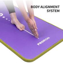 New PROIRON Yoga Mat  Friendly NBR All-Purpose 10mm Thick Non-Slip Exercise Mat High Density Anti-Tear Pilates Mat With Carrying Strap For Yoga Pilates And Gymnastics - 183cm X 66cm X 1cm - 7 Colours Only Official Brand : PROIRON - 10mmpurpleyellowEdgeProtectionDurableRobust - View 7