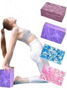 EVA Foam Yoga Blocks Set - Soft Non-Slip Surface, Beveled Edges, Suitable For Yoga, Pilates And Meditation - Foam Yoga Blocks, Enhance Stability, Balance And Deep Stretching - Multicolor - View 2