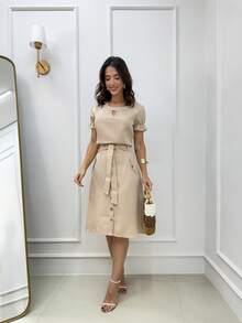 Women's Tailored Outfit, Modest Christian Evangelical Fashion - 香檳色 - 查看 1