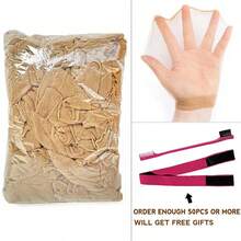 Tapa de peluca HD al por mayor de alta calidad, redecilla de cabello transparente HD, tapa de peluca de encaje elástico de nailon para mujeres y hombres, color marrón claro