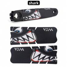 VXM公路自行车曲柄组链轮保护贴防刮贴纸，防水保护膜，适用于山地自行车车身喷漆 - 黑色 - 查看 12