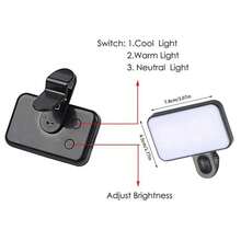 Einstiegsversion LED Selfie Licht, Kunststoff Clip Füllbeleuchtung für Handy, installiert an Handy Kamera (kompatibel mit iPhone), Desktop Laptop oder Desktop PC, es kann Ihre Haut verschönern und Ihre Leistung bei Selfies, Videoaufnahmen, Videokonferenzen und Live-Streaming verbessern. - Selfie-Aufhelllicht - Übersicht 4