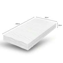 Colchón de muelles ensacados de 90x200 cm, firmeza H3, certificado Oeko-Tex, ergonómico, 7 zonas de colchón, altura 20 cm, fabricado en CHINA. - Blanco - Ver 12