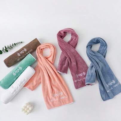 多功能加长加宽尺寸，聚酯纤维材质，运动毛巾、健身毛巾、运动毛巾、浴巾，超柔软吸水，速干，超强吸水性，适用于健身房和瑜伽，时尚设计，可机洗，适合健身、跑步、户外活动、瑜伽等 | 时尚健身毛巾 | 超细纤维