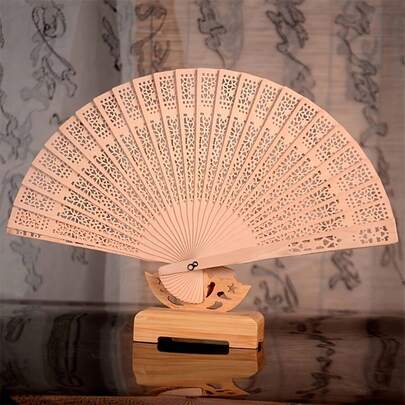 1pc/5pcs/10pcs Bamboo Folding Hand Fan, Portable Wedding Party Supplies, Bridesmaid Gift, Wedding Decor, Anniversary Party Decoration, Women's Day, Travel Essentials, Wedding Favors, Y2k, Bedroom, Car Accessories Women, Kitchen Decor,Cute Stuff