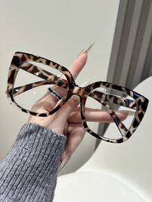 1-2 Pairs Plastic Leopard Print Multicolor Oval Full Frame Decorative Glasses, Suitable For Daily Life, Back To School, Weekend Outfit, Date Outfit, Going Out, Fashion Accessory, Fits All Face Shapes - 無色 - 查看 16