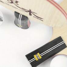 1pc Professional Table Tennis Racket (Single Piece), 7-Ply Pure Wood (Limba + Ayous), Horizontal/Vertical Racket Log Base Plate. It Allows For Both Offensive And Defensive Play With Ease, Making It The Best Choice For Both Training And Competitions.