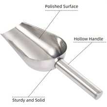 1个银色不锈钢冰勺，多功能小食物勺，适用于酒吧、派对、婚礼、宠物食品等场合 - 彩色 - 查看 5