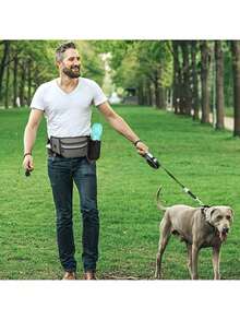 1pc Pet Training Waist Bag, Dog Training Treat Bag, Hands-Free Dog Walking Waist Bag, With Poop Bag Dispenser And Water Bottle Holder, Adjustable Waterproof Dog Treat Bag, Suitable For Pet Training And Dog Walking