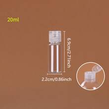 1/3/5pcs Plastic Butterfly Flip Cap Refillable Bottles, 10/20/30/50/100ml Toner/Lotion/Hand Wash Refill Bottles - Multicolor - View 8