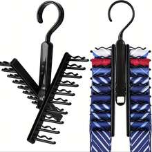 3pcs Premium Multi-Tier Non-Slip Plastic Tie & Scarf Organizer - Effortlessly Keep Your Closet Neat With Space-Saving Design - Perfect For Ties, Scarves, Wardrobes, Homes, And Dorms - View 4