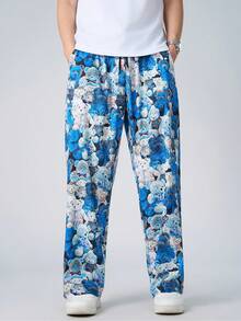 Men'S Plus Size Loose-Fit Joggers - Non-Stretchy Athletic Pants With All-Over Print, & Design, Regular Length For Gym, Running, Casual Wear - Machine Washable Workout Pants, Jogging Pants, Gym Apparel, Sporty Look, Comfortable Fit, Running Trousers - 彩色 - 查看 3