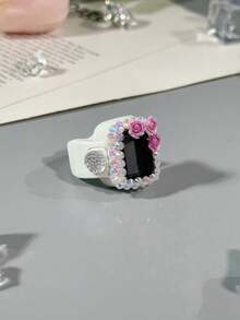 Custom 3-Flower Rhinestone Ring Counter, Electronic Rosary Ring, Prayer Ring Counter, Electronic Counter, Large Clear Display, Suitable For Various Scenarios, Compact And Portable, Carry Anytime - Multicolor - View 11