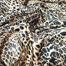 1pc Leopard Print Faux Silk Fabric, Clothing Lining, Scarf, Bag DIY Pre-Cut Material - Multicolor - View 11