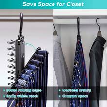3pcs Premium Multi-Tier Non-Slip Plastic Tie & Scarf Organizer - Effortlessly Keep Your Closet Neat With Space-Saving Design - Perfect For Ties, Scarves, Wardrobes, Homes, And Dorms - View 7