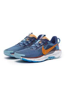 Nike Giày thể thao nam thoải mái, dễ mang hàng ngày - Xanh lam/Cam - Xem 2