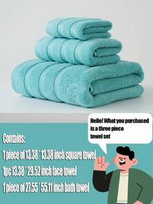 Bộ 1/3 khăn tắm cotton kẻ sọc đơn giản hiện đại | Siêu mềm, thấm hút cao, nhanh khô, không xơ vải, nhẹ, Kích thước có sẵn: Khăn tắm 34x75cm/Khăn tắm 70x140cm/Khăn mặt 34x34cm, Vật dụng thiết yếu bền bỉ cho phòng tắm, Quà tặng cho cặp đôi - màu xanh lá - Xem 12