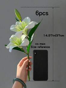 5pcs/3pcs/2pcs/1pc (Pink/Beige/Blue/Green) 37cm/14.57inch Artificial Lily Flowers, Long Stem Artificial Stargazer Lilies With Full Bloom Lily & Tiger Bouquets For Home, Hotel, Wedding Decoration, Bridal Backdrop, Bouquets, Corsages, Wedding Arch, Party Decor - Multicolor - View 28