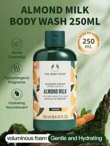 The Body Shop 1瓶美体小铺杏仁奶沐浴露，250毫升，泡沫丰富细腻，采用西班牙有机公平贸易杏仁奶制成，不含酒精，温和不刺激，滋润保湿，适合干性和敏感性肌肤，早晚均可使用。 - 杏仁奶身體沐浴乳250ml - 查看 1