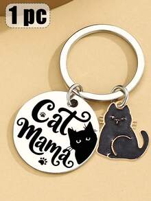 送给爱猫女性的礼物，黑猫钥匙扣，趣味猫女士钥匙圈，送给闺蜜、姐妹、女儿、女友的独特礼物 | 圣诞节、新年、母亲节、生日、万圣节、感恩节、情人节礼物创意、派对礼物、秘密圣诞老人礼物、交换礼物 - 彩色 - 查看 1